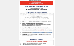 Passage de grade - Mars 2026