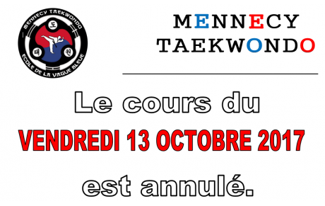 /!\ Entraînements annulés